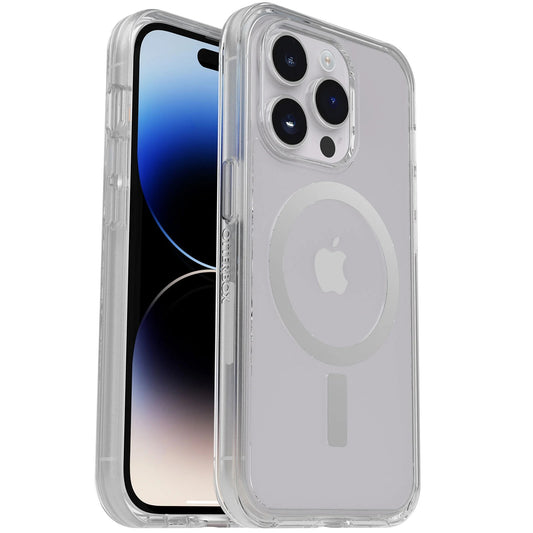 OtterBox Symmetry+ Clear MagSafe Apple iPhone 14 Pro Case Clear - (77-89225), DROP+ 3X Military Standard, Raised Edges, Ultra-Sleek, 7 Years Warranty