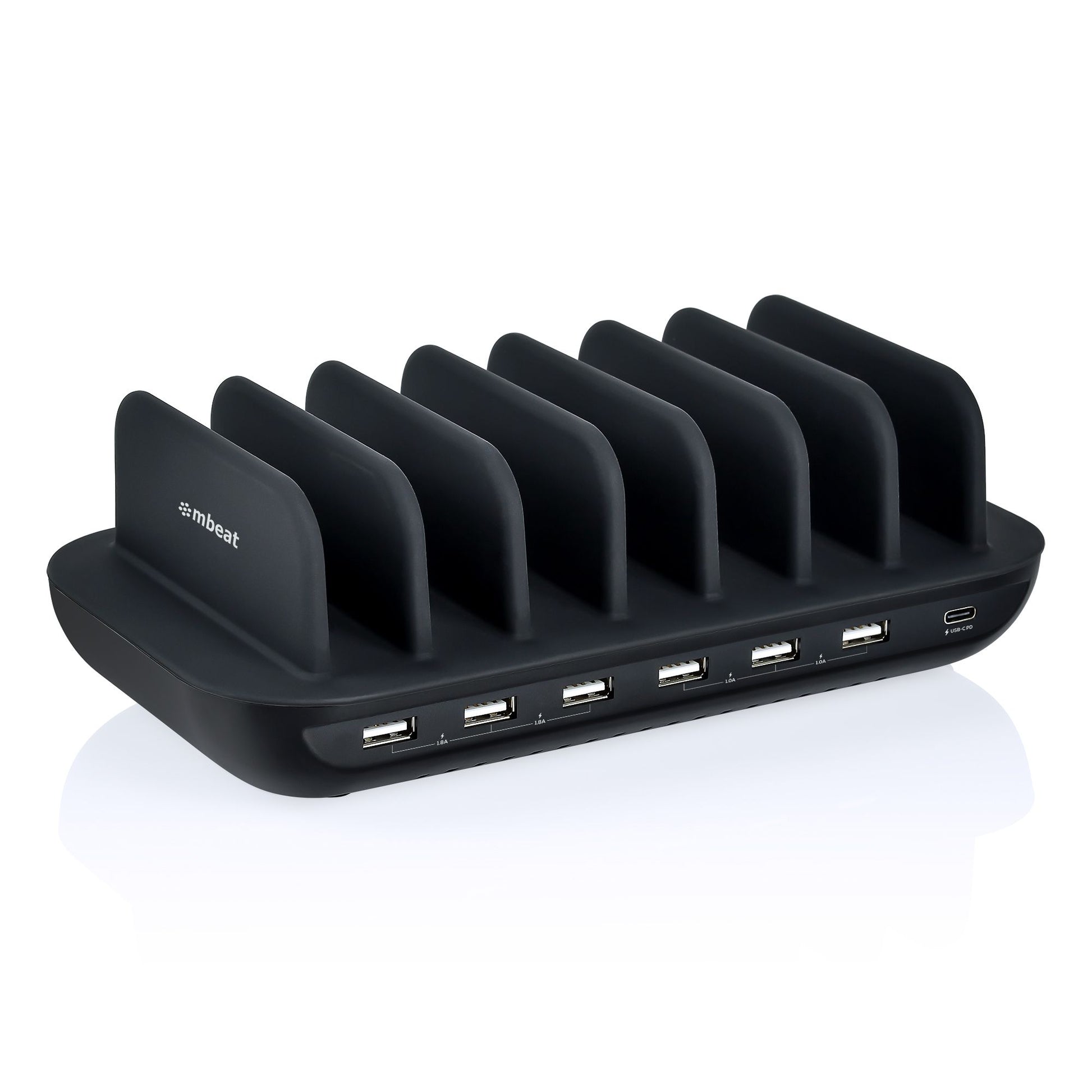 mbeatÂ® Gorilla Power 60W 7 Port USB-C & USB Charging Station 6Ã— USB-A 1Ã— USB-C PD Output Power: Total 60W Product Weight: 0.66kg