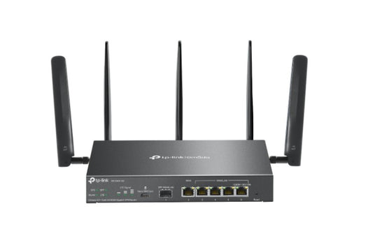 TP-Link ER706W-4G Omada 4G+ Cat6 AX3000 Gigabit VPN Router, 4G+, Dual Band Wi-fi 6, 6 Gigabit Ports (5 RJ45+1 SFP), 5 High-Gain Detach Ant.