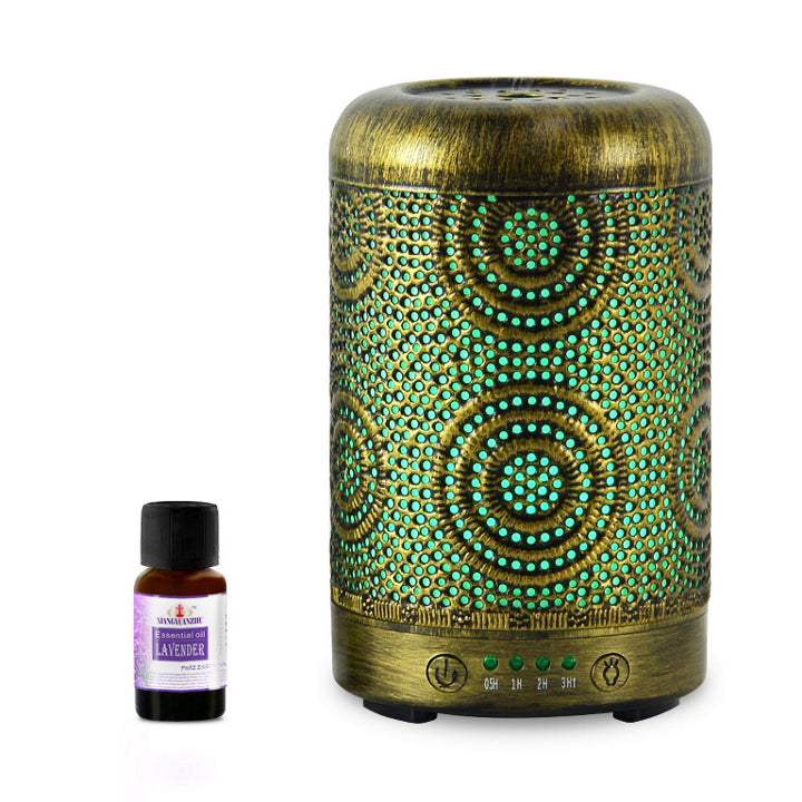 mbeatÂ® activiva Metal Essential Oil and Aroma Diffuser-Vintage Gold -100ml Color changing mode: 7 colour LED Product weight: 0.26 kg