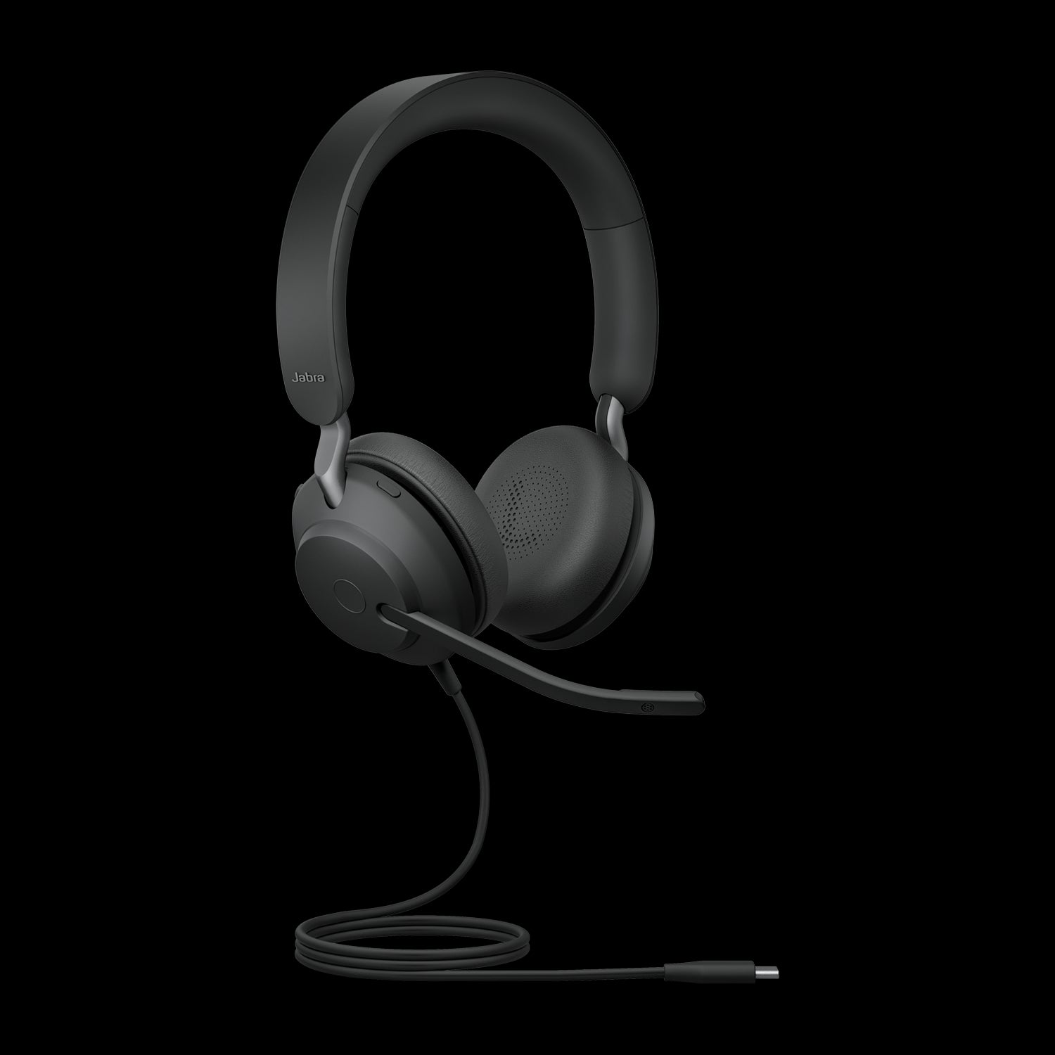 Jabra Evolve2 40 SE Wired USB-C UC Stereo Headset, 360Â° BusyLight, Noise Isolationg Ear Cushions, 2Yr Warranty, Plug-and-play, 3-Microphone Technology