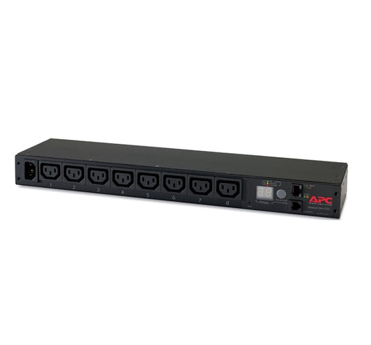 APC Rack PDU, Metered, 1U, 12A/208V, 10A/230V, (8) C13, Horizontal, Load capacity 2300 VA,