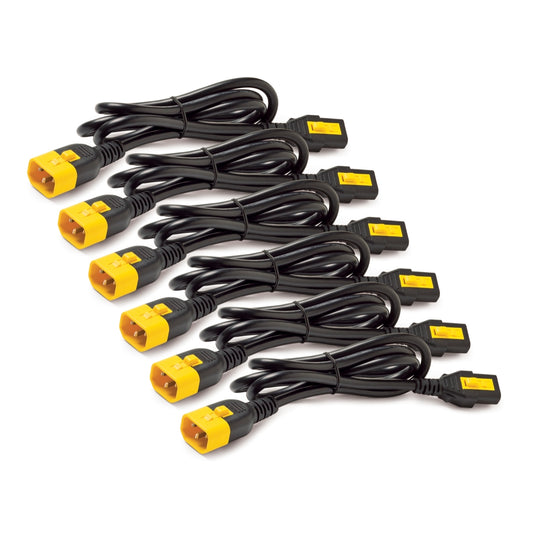 APC Locking Power Cord Kit, C13 to C14, 1.2M Length, 6 Pack