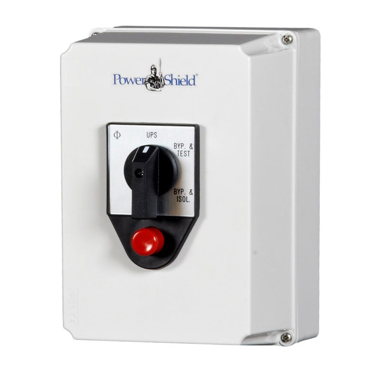 PowerShield Maintenance Bypass Switch, Wrap Around, Push Button, Wall Mount 10K 1-1, ensures uninterrupted power during maintenance