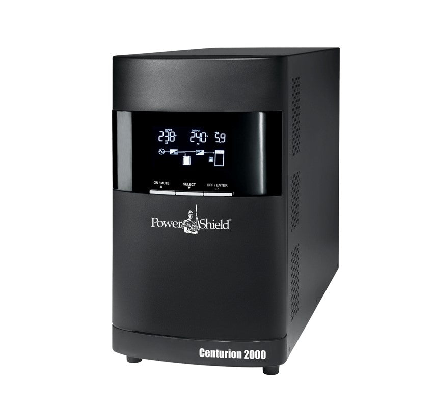 PowerShield Centurion Tower UPS 2000VA - 110V - Nema, reliable power backup for sensitive equipment, 2-year warranty