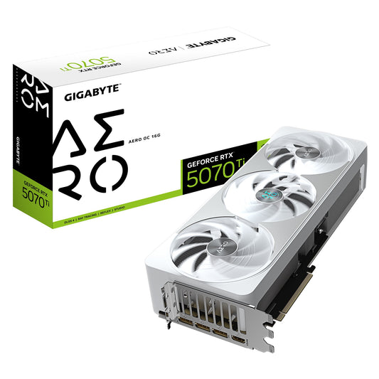 Gigabyte GV-N507TAERO OC-16GD, GeForce RTXâ„¢ 5070 Ti, CUDA 8960, 16 GB, GDDR7, PCI-E 5.0, 750W, HDMI 2.1b x1