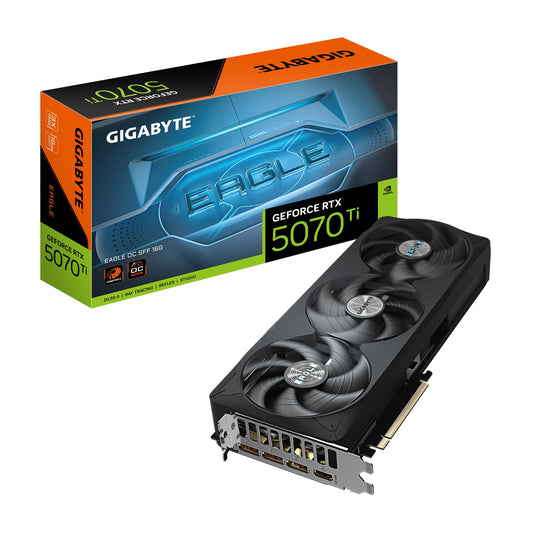 Gigabyte GV-N507TEAGLE OC-16GD, GeForce RTXâ„¢ 5070 Ti, CUDA 8960, 16 GB, GDDR7, PCI-E 5.0, 750W, HDMI 2.1b x1