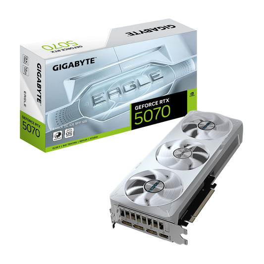 Gigabyte GV-N5070EAGLEOC ICE-12GD, GeForce RTXâ„¢ 5070, CUDA  6144, 12 GB, GDDR7, PCI-E 5.0, ATX, 750W, HDMI 2.1b *1